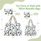 Wrapables Large & Small Foldable Tote Nylon Reusable Grocery Bags, Set of 2, King Penguin